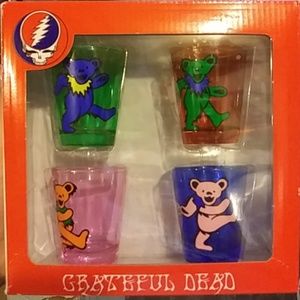 Grateful dead set of 4 shot glasses